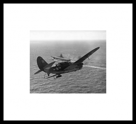 Curtiss Helldiver Returning To Her Aircraft Carrier