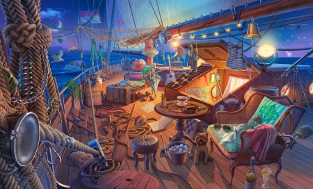 On the ship - stuff, fantasy, ship, aaa game art studio, luminos