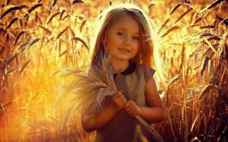 Little Girl with Grain