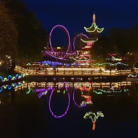 Tivoli Gardens Copenhagen at night For Carmen a dear friend