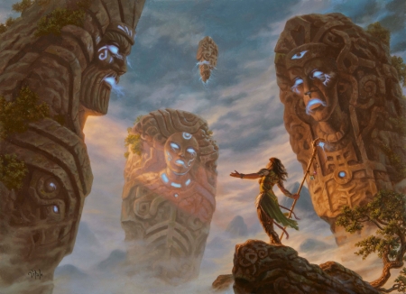 Totem - fantasy, totem, girl, art, raoul vitale