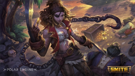 Serqet pirate - serqet, pirate, fantasy, girl, polar engine