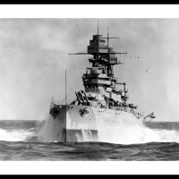 USS Arizona In Heavy Seas