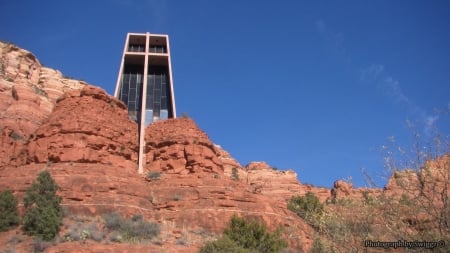 Sedona Arizona - Arizona, Rock, Church, Sedona, Sky, Blue, Cross