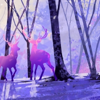 Purple deer
