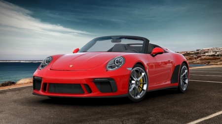 2019 ..Porsche 911..Speedster - fast, german, porsche, red car