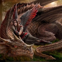 Angel and dragon