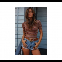 Model Posing In Shorts