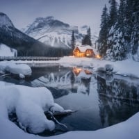 Mountain Winter Scene