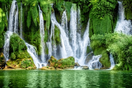 Waterfall in Bosnia and Herzegovina - Herzegovina, green, waterfall, view, cascades, beautiful, Bosnia