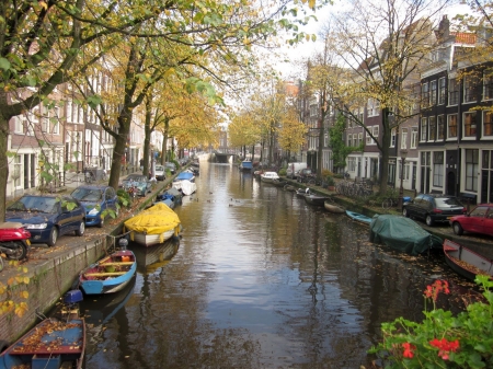 Canal & boats - boats, pretty, urban, water, nature, photography, canal