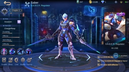 Saber skin - Saber, Lancelot, Karie, Granger