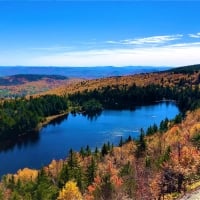 Solitude Lake from the White Ledges, Mount Sunapee, New Hampshire