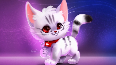 Digital art - cute, art, kitty, cat