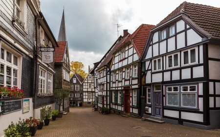 Hattingen, Germany - town, Germany, houses, old