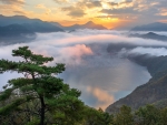 Misty River in Korea