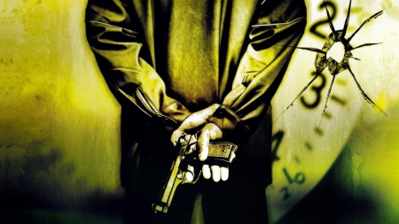 mindhunter - back, man, clock, gun, mindhunter