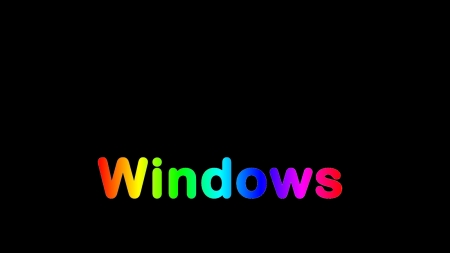 Windows Rainbow - black, windows, text, color, dark