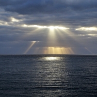 Sunbeams over Sea