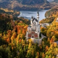 Neuschwanstein Castle in the Autumn