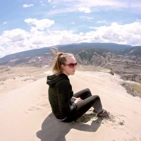 Melanie in sand dunes