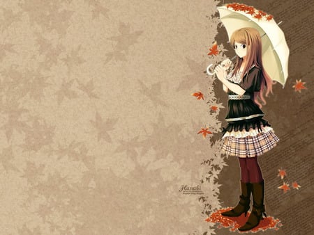 umbrella - anime, wallpaper, other