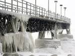 Ice On Edgewater Park Pier