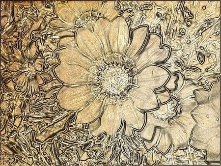 Flower Drawing - nature, drawing, flower, sepia