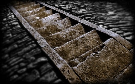 STEPS FROM THE PAST - photo, steps, digital, manipulation