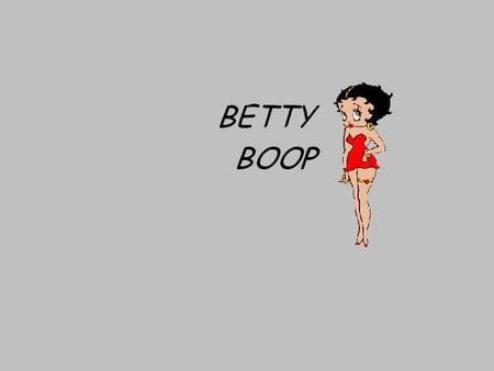 Betty Boop - black, cartoon, red, gray, betty boop