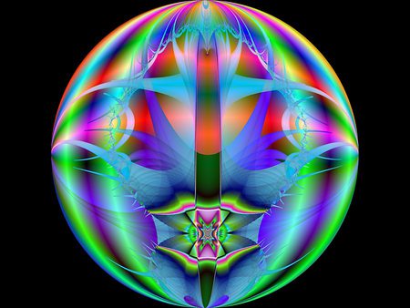 Fractal Ball - round, fractals, colors, ball, sphere