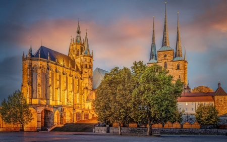 Churches in Erfurt, Germany - cathedral, Germany, streetscape, church, Erfurt