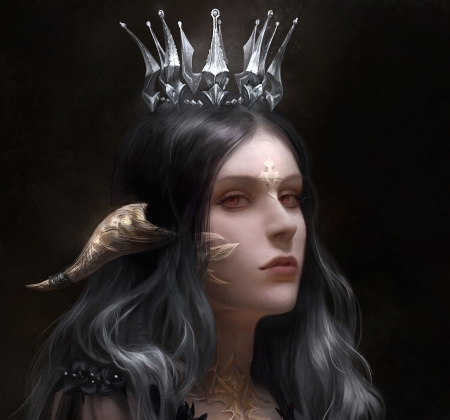 Aletheia - aletheia, su qin, fantasy, girl, suqin, face, dark, luminos