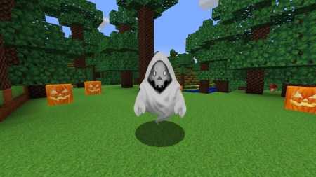 Spooky time! Creepy Ghost Mob in Realmcraft Free Minecraft StyleGame - fun, sandbox, mobile games, realmcraft, free, free minecraft, action, adventure, art, 3d building games, minecraft, minecrafters, pixel, game, playgames, pixel games, pixel art, open world game, 3d, games, gaming, building