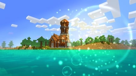 Blue Sky & Cool Bubbles - Missing Summer Time! in RealmCraft Free Minecraft Clone - fun, sandbox, mobile games, realmcraft, free, free minecraft, action, adventure, art, 3d building games, minecraft, minecrafters, pixel, game, playgames, pixel games, pixel art, open world game, 3d, games, gaming, building