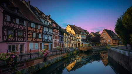Colmar France - buildings, Colmar, France, canal