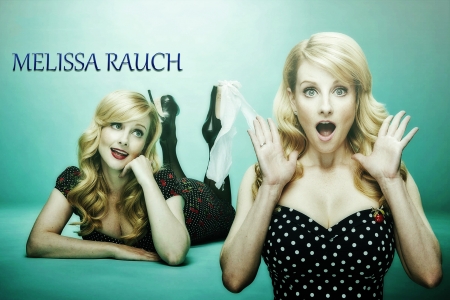 Melissa Rauch - Lens Flare, Polka Dots, Beautiful, Hands Up