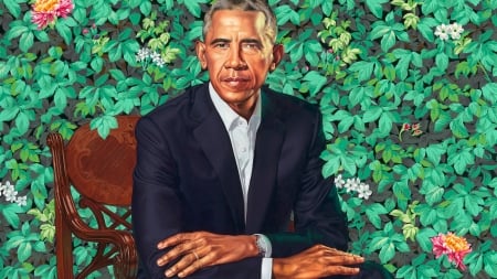 Barack Obama - portrait, president, man, barack obama, pictura, obama, green, painting, face, art