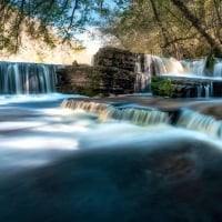 Water Falling in Old Stone Fort Archeological Park, Tennessee