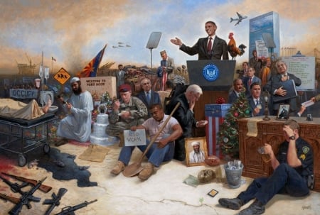 President Obama - pictura, people, obama, painting, president, art, barack obama