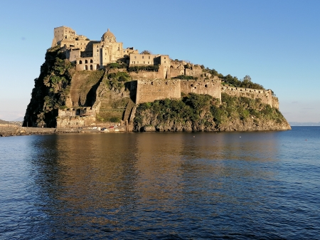 Aragonese Castle - sea, Castle, sunny day, nature