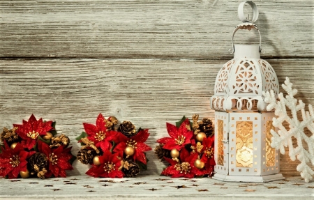 ♥ - pine cones, lantern, flowers, christmas