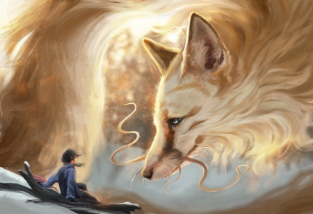 The golden fox - Fantasy & Abstract Background Wallpapers on Desktop