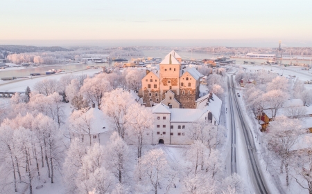 Turku City - Finland - winter, nature, freezing, finland, cold, frost, turku