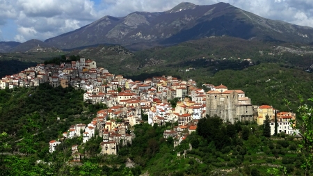 Rivello, Italy - town, houses, mountains, italy