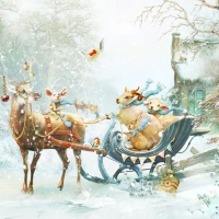 Sweet Animal Sleigh Ride