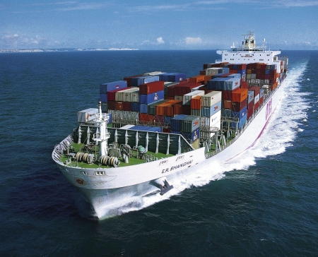 E R Shanghai - ship, shanghai, cargo, ocean