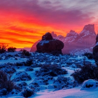 Foggy Sunrise in Moab, Utah