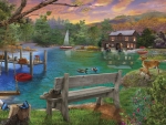 Lakeside View From the Bench