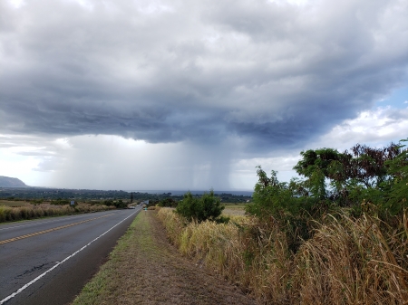 Hawaiian Road and Sky - storm, clouds, road, Hwaiian Road, sky